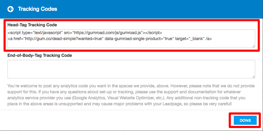 gumroad-embed-code-leadpages